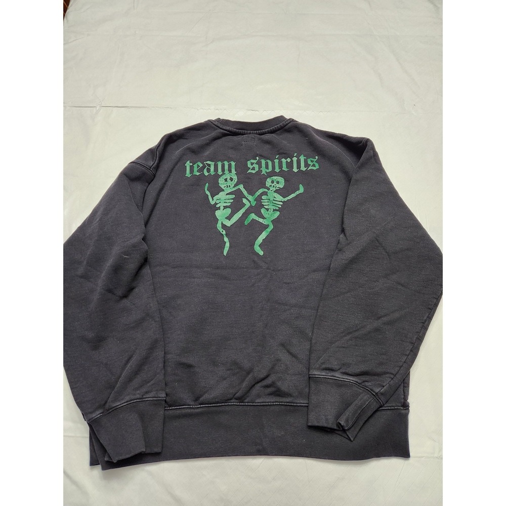 Levi's Sweatshirt Mens Large Black Team Spirits Skeleton Graphic Fleece Pullover
